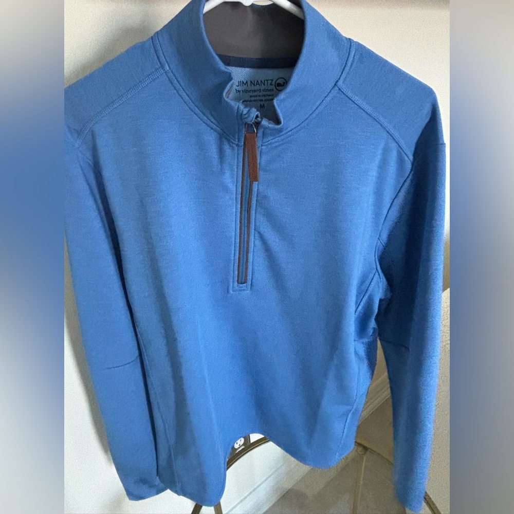 Vineyard Vines Men's Light Blue Zip-Up Sweater